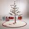 Glitzhome® 52" Knitted White Christmas Tree Skirt with Red Trim & Pom Pom
